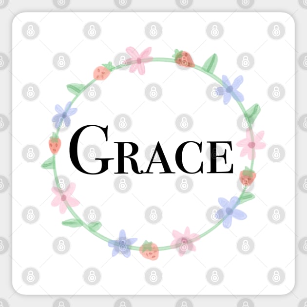 Grace name design Sticker by artoftilly